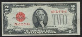 Unc 1928 D $2 Dollar Bill United States Legal Tender Red Seal Note Paper Money