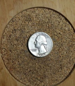 1949 P 25c Washington Quarter 90 Silver Coin Wq795 Old " Tuck "