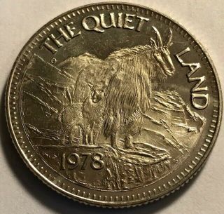 Canada - Jasper,  Alberta - Souvenir Dollar 1978 - The Quiet Land - Mountain Goat
