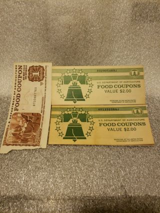 Two 1978 B Month Food Stamp Coupon Booklets Plus One Extra Dollar