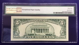 1969 A $5 Federal Reserve Note FRN Richmond CU UNC PMG Choice 64 EPQ 2