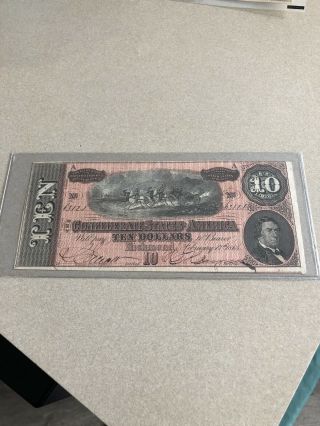 T - 68 Confederate $10 Note
