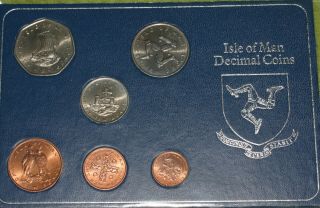 1975 Isle Of Man Coin Set - All Bu