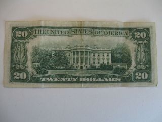 SERIES 1934 D $20 DOLLAR BILL FEDERAL RESERVE NOTE - Circulated 2