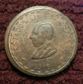 1915 Mexico Oaxaca 20 Centavos
