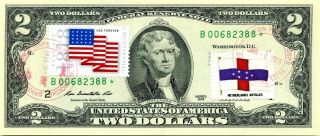$2 Dollars 2013 Stamp Cancel Flag Of Un From Netherlands Antilles Value $347.  5