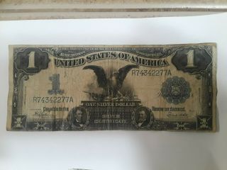 1899 $1 Lg Size Silver Certificate Famous Black Eagle Lincoln Grant 232 Circulat