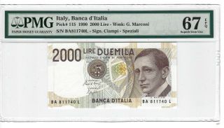 P - 115 1990 2000 Lire,  Italy Banca D 