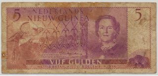 (s) 612231 - 156 Netherlands Guinea 5 Gulden 1954,  P.  13