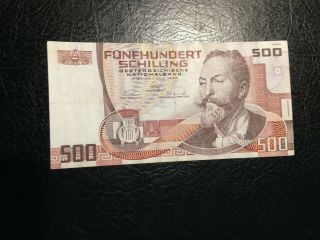 Austria Banknote 500 Schilling 1985