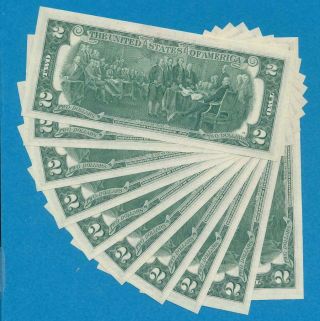 10 - $2.  00 1976 YORK CONSECUTIVE FEDERAL RESERVE NOTES GEM 2
