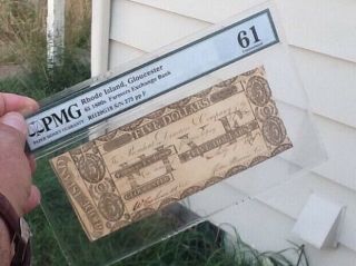 1808 Farmers Exc.  Bank $5 Dollar Obsolete Note " Gloucester Rhode Island " - Pmg 61