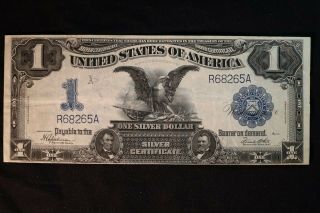 1899 $1 Silver Certificate Fr 236 Mule Speelman - White Signatures Strong Vf