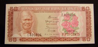 50 Cents Banknote Of Sierra Leone - 1984 - Siaka Stevens - Crisp Unc