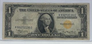 1935 A North Africa $1 Dollar Note - Silver Certificate - Bill -