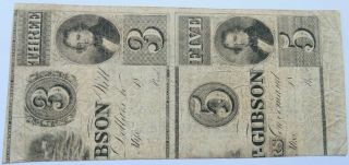 1861 $3 Orleans,  Jackson & Great Northern Rail Road Company Note (301857H) 2