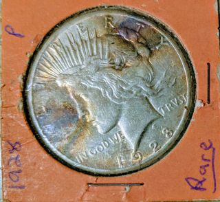 1928 - P Silver Peace Dollar - Key Date