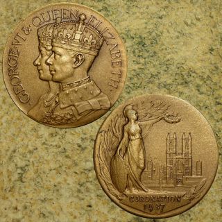 Great Britain: 1937 Coronation Of King George Vi & Queen Elizabeth Cased Medal