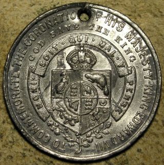 British Empire: 1902 Coronation Of King Edward Vii And Queen Alexandra Medal