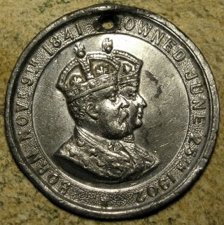 British Empire: 1902 Coronation of King Edward VII and Queen Alexandra Medal 2