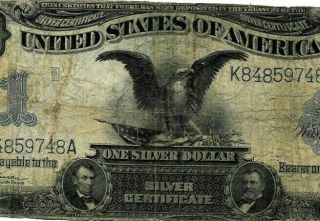 $1 " 1899 " (black Eagle) " Silver Certificate $1 " 1899 " (black Eagle) 1800 