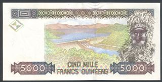GUINEA - 5000 FRANCS 1998 - Banknote Note - P 38 P38 (aUNC) 2