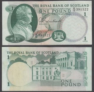 Scotland 1 Pound 1967 (vf - Xf) Banknote P - 327