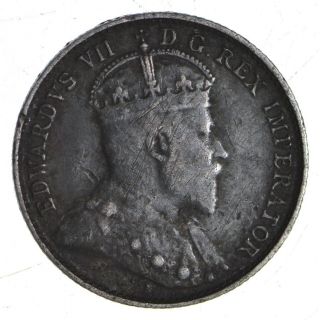 1905 Canada 5 Cents - World Silver Coin 045