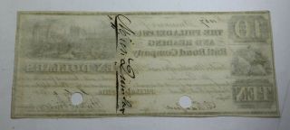 1840 $10 Ten Dollars The Philadelphia and Reading Railroad Company Obsolete Curr 4