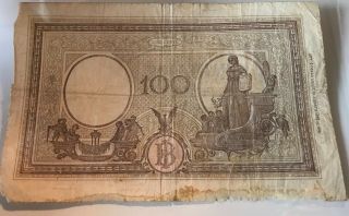 Italia / Italy - 100 lire 1943 Good/Fine 3