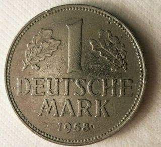 1958 D Germany Mark - Vintage Coin - German Bin 7