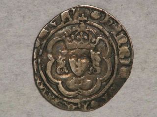 Great Britain 1485 - 1509 1/2 Groat Henry Vii Silver Fine