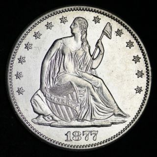 1877 - S Seated Liberty Half Dollar Choice Au,  E615 Gctx