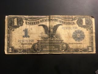 1899 U.  S.  Large Size $1 One Dollar Black Eagle Silver Certificate Parker/burke