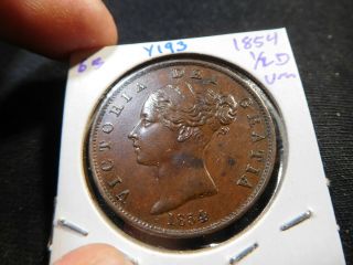 Y193 Great Britain 1854 1/2 Penny Unc