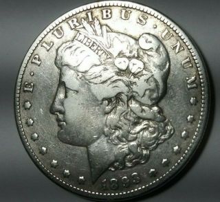 1893 - O Morgan Silver Dollar Fine Detail Key Date