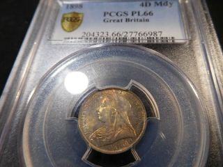 Y140 Great Britain 1898 Maundy 4 Pence Pcgs Proof - Like - 66