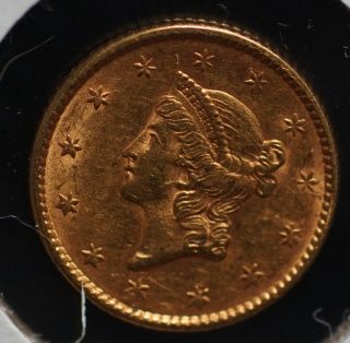 1852 Liberty Head Gold G$1 One Dollar Coin