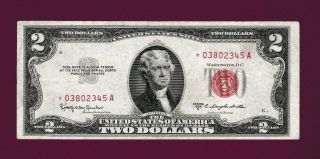 Fr.  1512 $2 1953c Star Legal Tender Red Seal United States Note 03802345 A