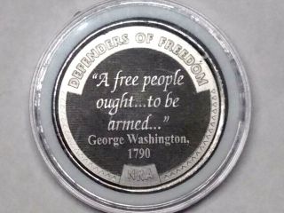 NRA.  National Riffle Association Defenders Of Freedom Coin George Washington 5