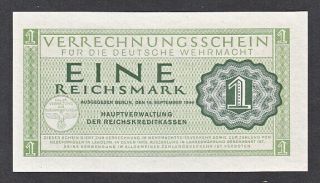 Uncirculated Eine Reichsmark FÜr Die Deutsche Wehrmacht 1944 M38