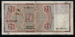 25 Gulden From Netherland 1938 2