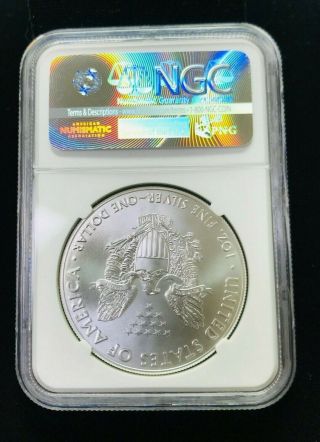 2016 NGC MS70 ER $1 Silver American Eagle 30th Anniversary Label Early Releases 2