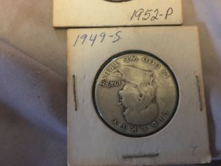 Antique Silver 50 - Cents Half Dollar 1952 Benjamin Franklin Liberty Bell