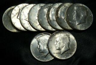 1964 John F.  Kennedy 50c Half Dollar Jfk Circulated.  900 Fineness 90 Silver