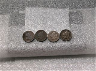 1885 1886 1887 1888 Indian Head Penny One 1 Cent 3 Different 1c Coins Pennies