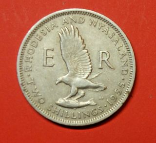 Southern Rhodesia Two Shillings 1955.
