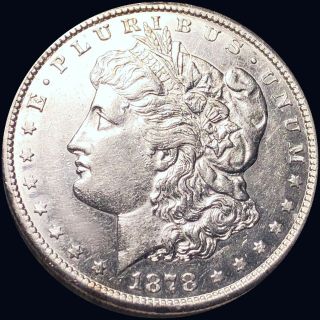 1878 - Cc Morgan Silver Dollar Nearly Uncirculated Carson City Collectible Nr