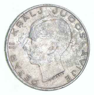 Roughly Size Of Quarter 1938 Yugoslavia 20 Dinara - World Silver Coin 543