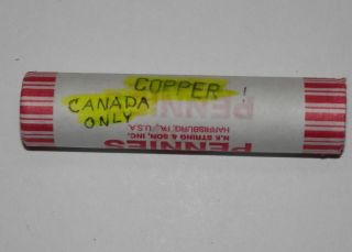 1 Roll Canadian Pennies,  King George V & King George Vi Showing,  Copper - 4073